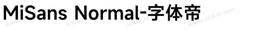 MiSans Normal字体转换